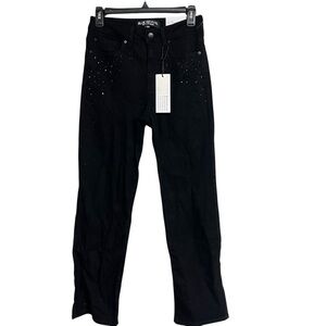New Blue Revival‎ Recycled Denim Crystal Studs Straight Jeans